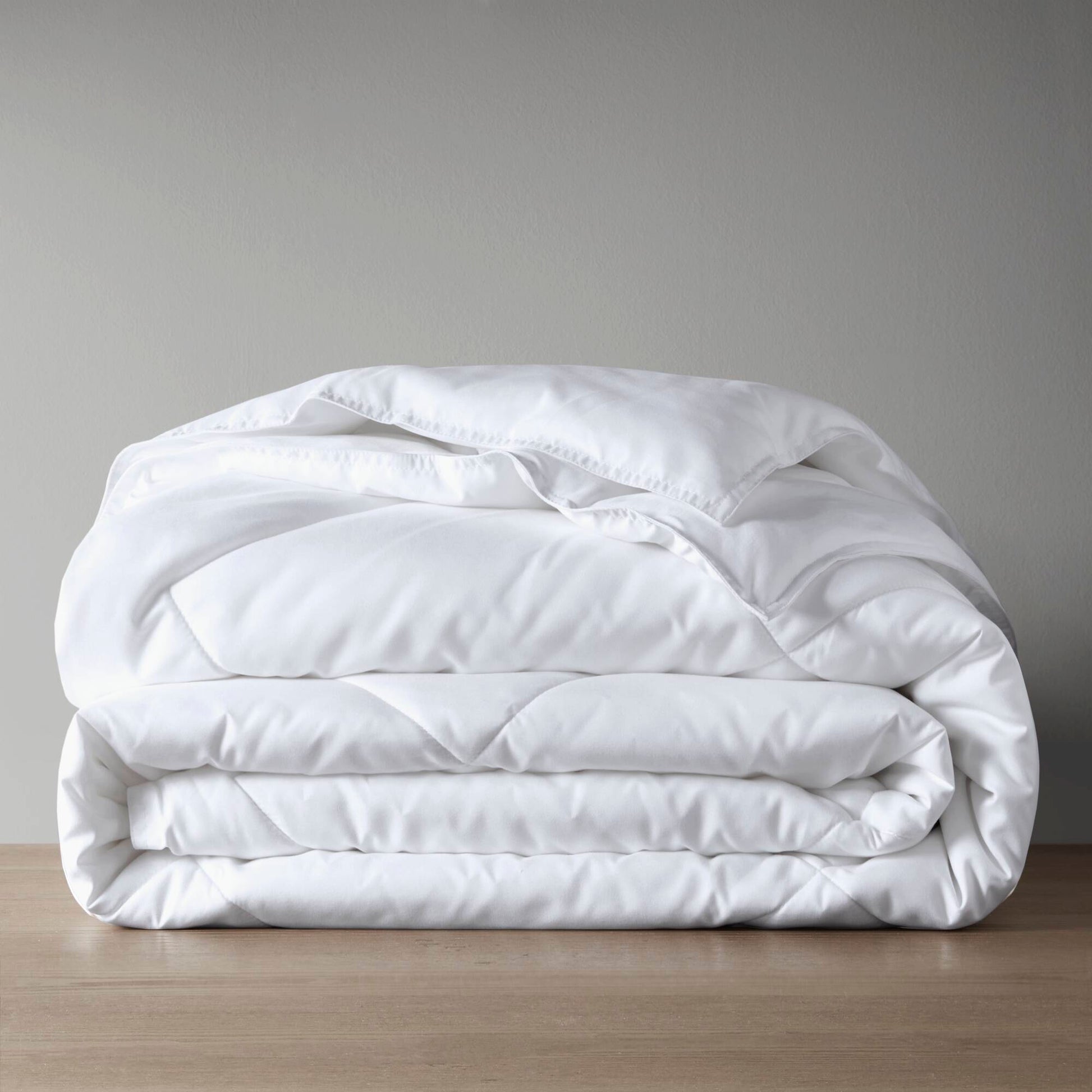 Oversized Down Alternative Comforter White Full Queen White Nylon