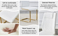 Table And Chair Set.Modern Rectangular Dining Table With Transparent Tempered Glass Tabletop And Gold Plated Metal Legs.Paried With 6 Comfortable Chairs With Pu Seats And Golden Metal Legs. Transparent,White Gold Seats 6 Glass Metal