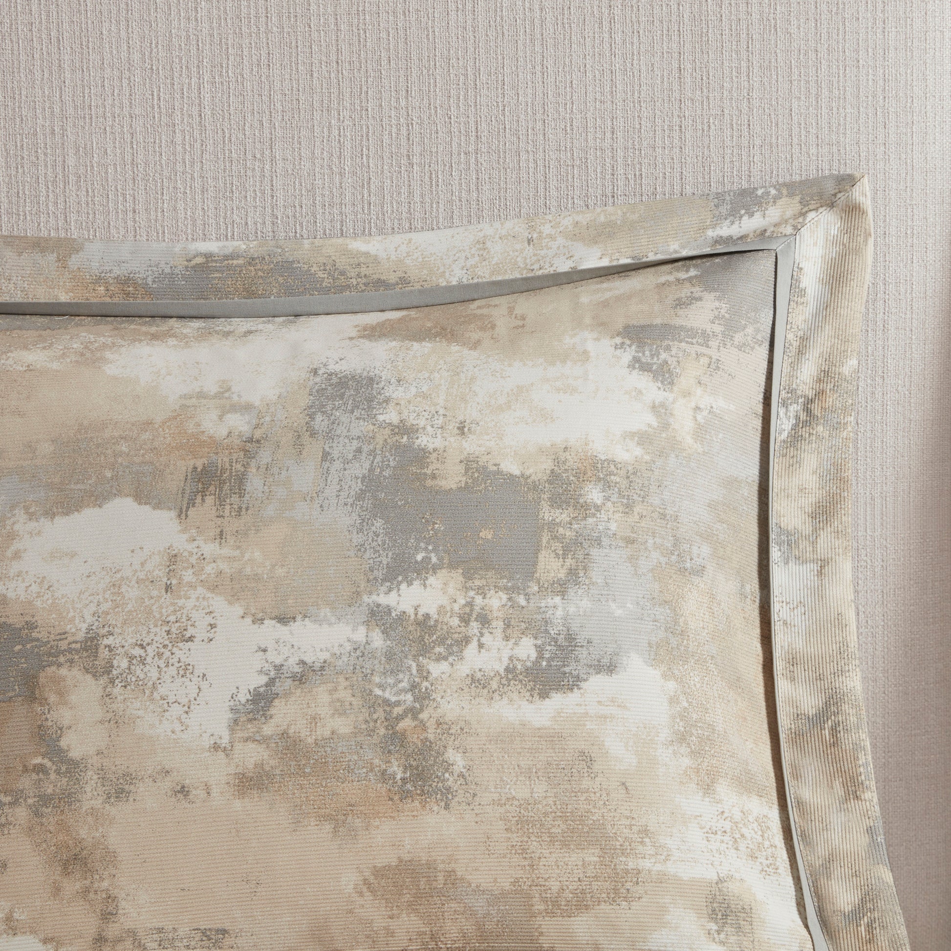 7 Piece Textured Cotton Blend Comforter Set Gray Cal King California King Multicolor Polyester