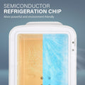 4L 6 Can Portable Mini Fridge Warmer & Cooler Compact Refrigerators 100% Freon Free, For Food, Drink, Skincare, White White Polypropylene