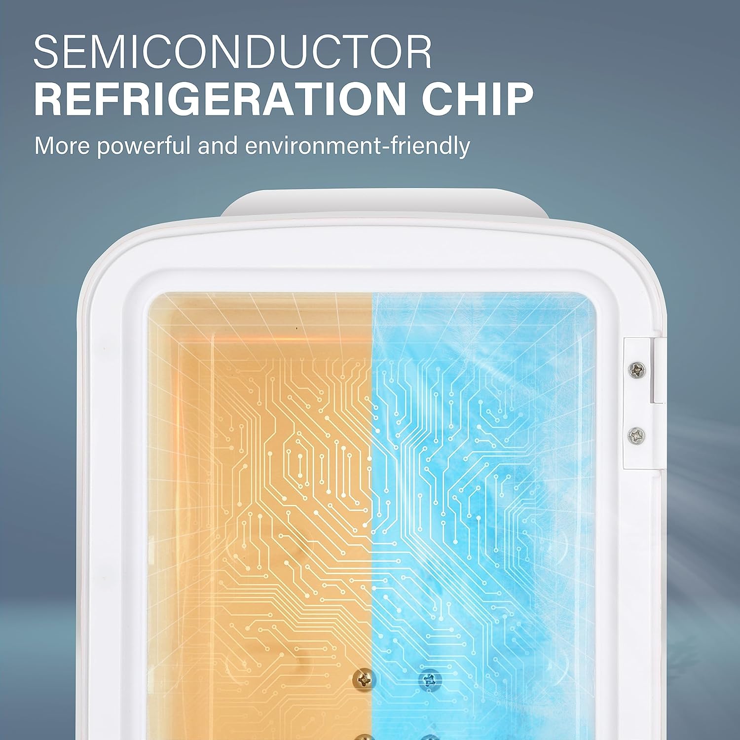 4L 6 Can Portable Mini Fridge Warmer & Cooler Compact Refrigerators 100% Freon Free, For Food, Drink, Skincare, White White Polypropylene