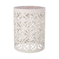 Castana Side Table White Mesh