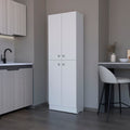 Pantry Cabinet Coahoma, Kitchen, White White Particle Board Engineered Wood