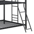 Furniture Triple Bunk Bed, Twin Twin Twin, Black Twin Black Metal