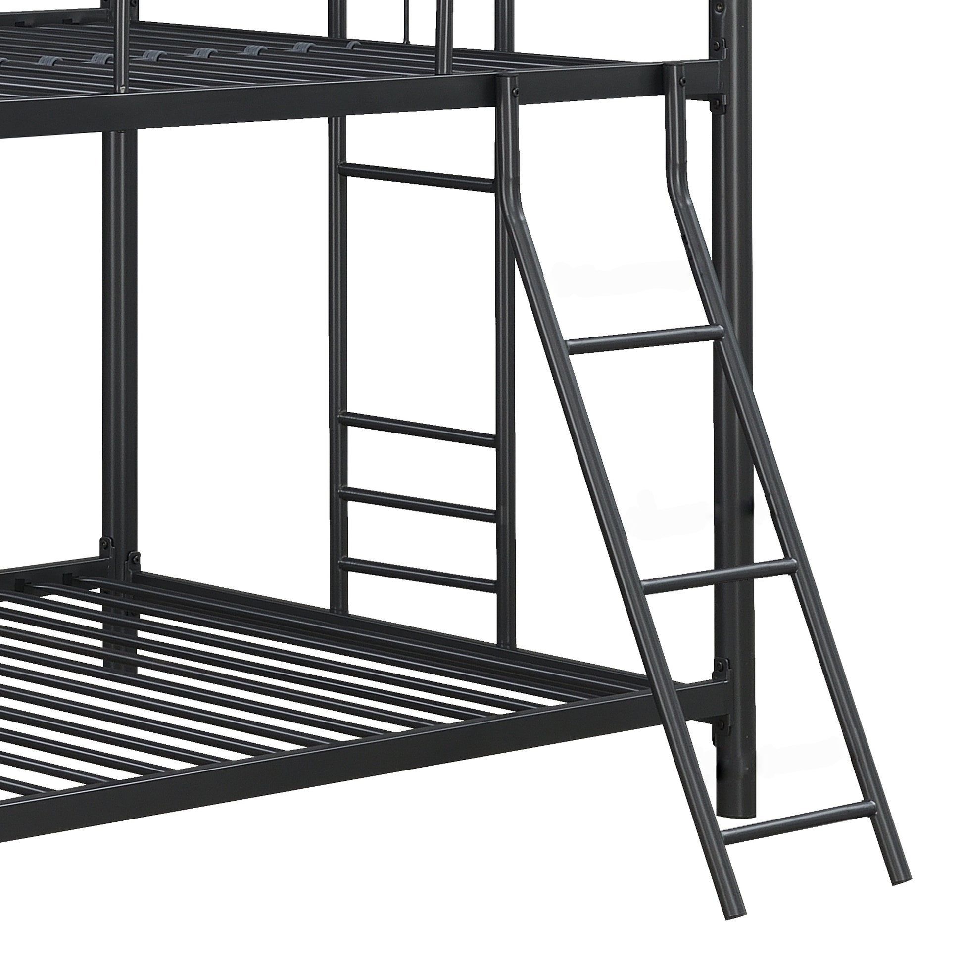 Furniture Triple Bunk Bed, Twin Twin Twin, Black Twin Black Metal