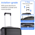 Luggage Sets 4 Piece 14 20 24 28 Pp Lightweight & Durable Expandable Suitcase Black Polypropylene