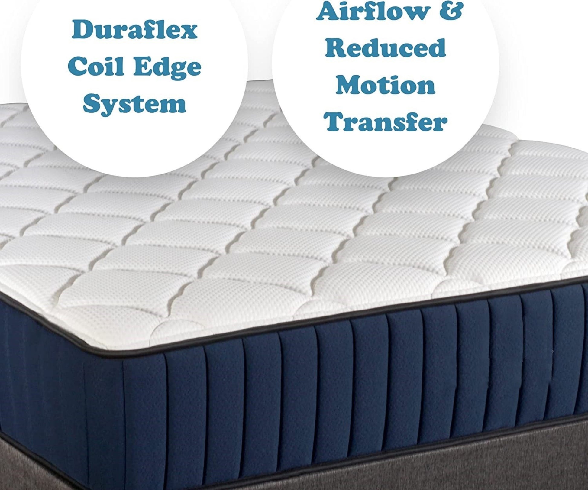 Twin Size Serenity 12" Medium Tight Top Cooling Gel Memory Edge Support Pocket Spring Premium Hybrid Mattress White Black Blue Polyester Foam Spring Twin