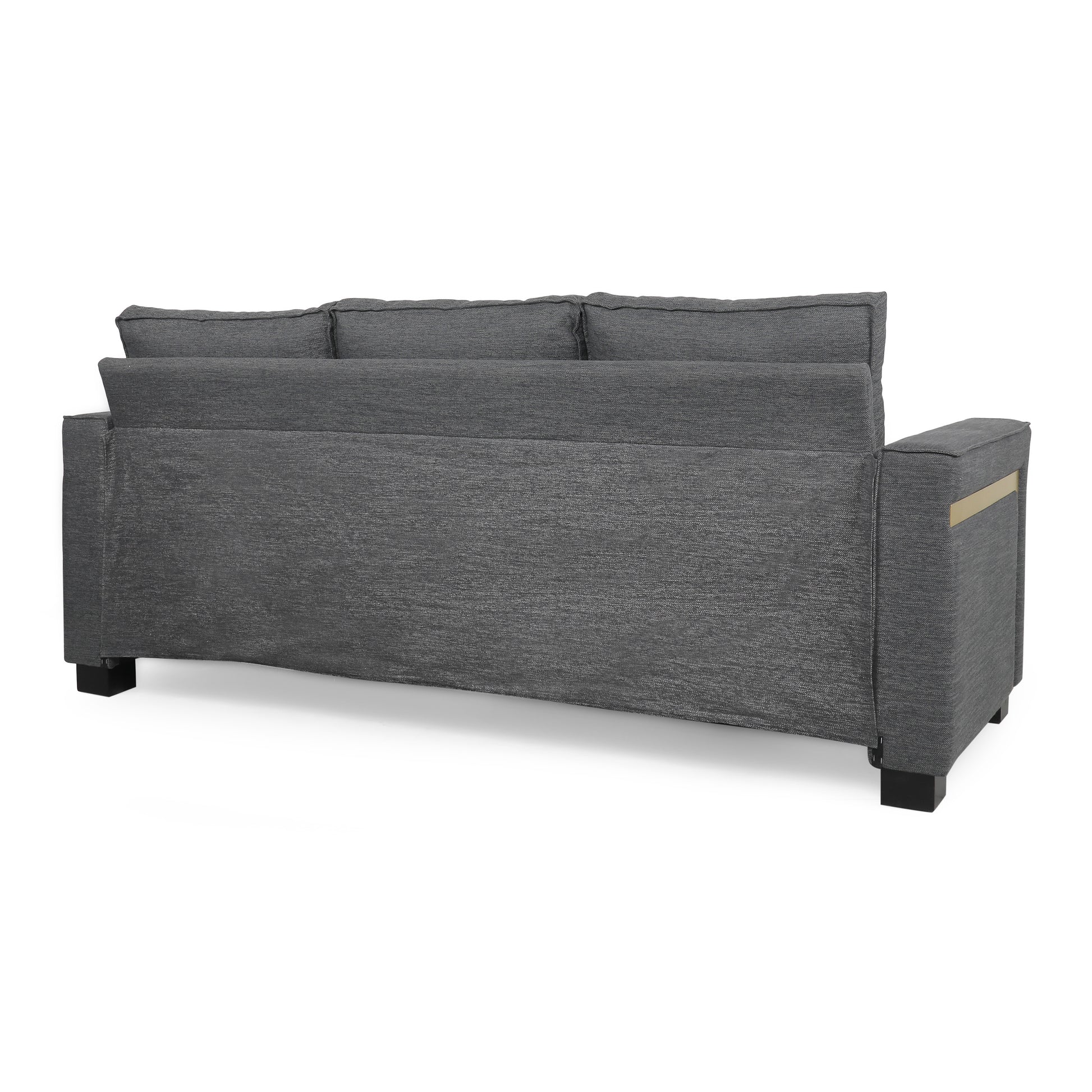 Sofa 3 Seater Charcoal Wood 3 Seat