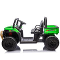 24V Xxxl Kids Ride On Utv W Parents Remote Control,Two Seater,Automatic Tipping Bucket,Rear Wheel Suspension,Slow Start,Portable Handle,Safety Belt,Led Light,Usb,Mp3,Bluetooth,Horn For Kids Aged 3 8. Green 50 99 Lbs Polypropylene