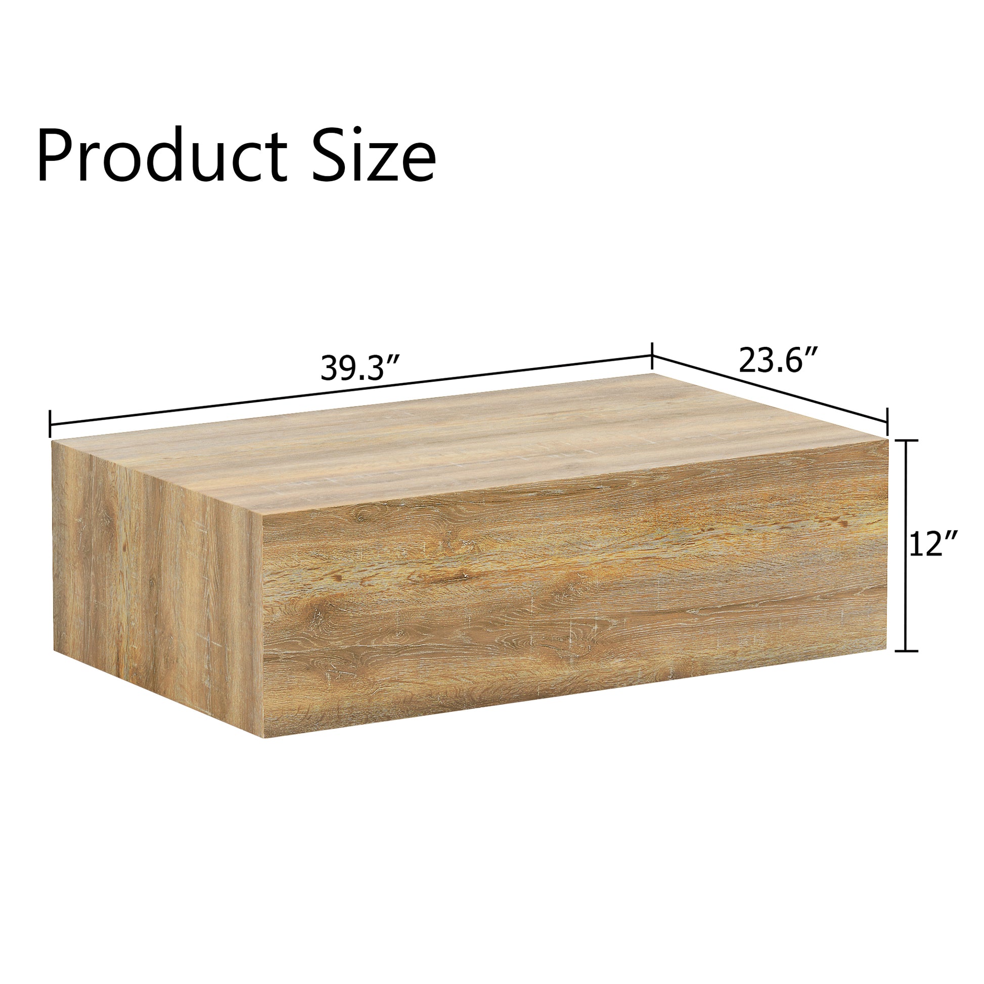 Elevate Your Living Space With This Modern Mdf Coffee Table That Showcases Smooth, Light Wood Color Texture Patterns. It Is Characterized By Stylish Design.39.3*23.6*12 Wood Mdf