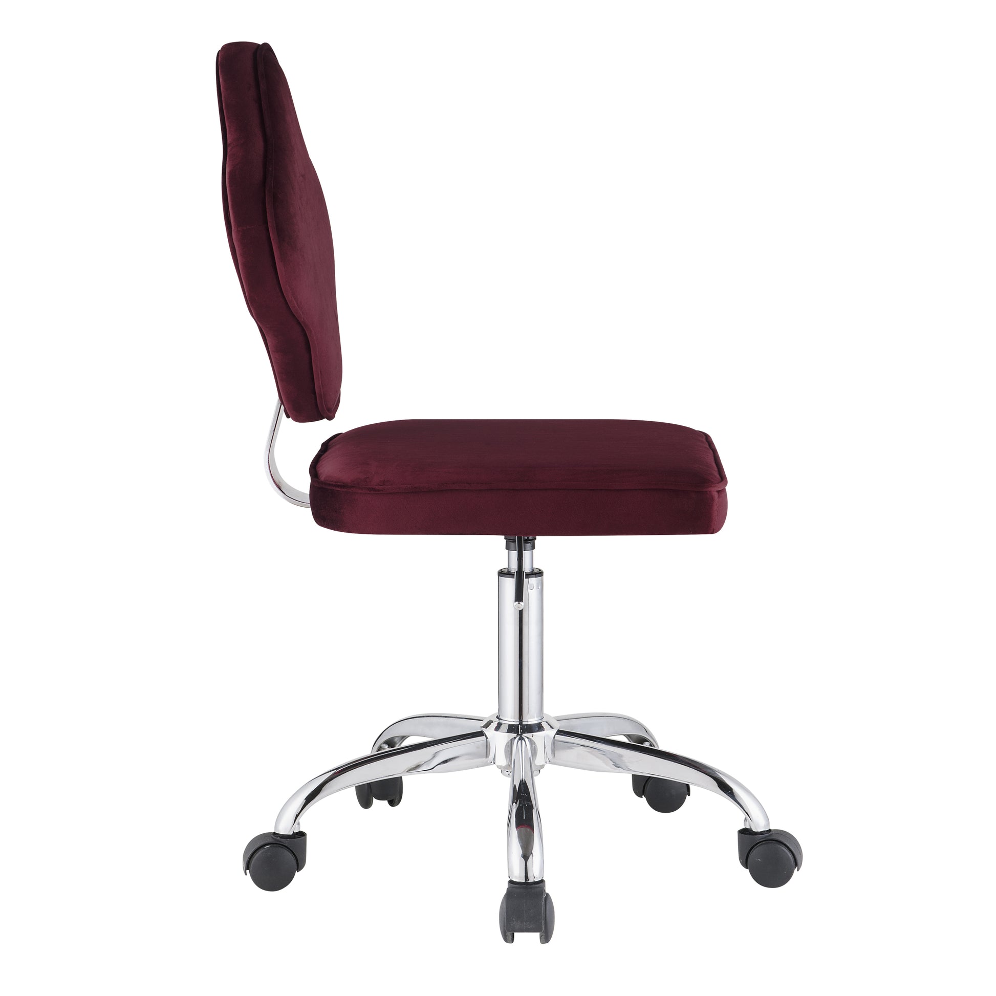 Red Swivel Office Chair With Casters Solid Red Office Foam Traditional Office Chairs Solid Back Swivel Fabric Metal