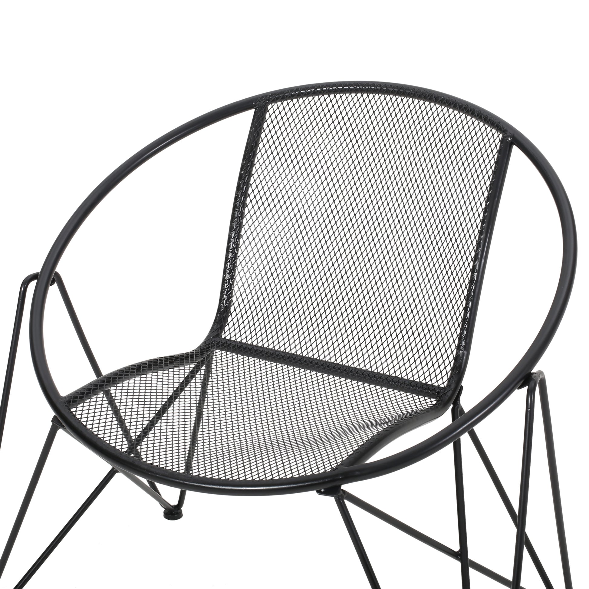 Georgia Chair Set Of 2 Matte Black Iron