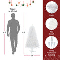 4Ft White Artificial Christmas Tree Prelit With Stand ,100 Warm White Led Lights, Realistic 241 Branch Tips Pvc White Norwood Spruce Tree Easy Assembly For Indoor, Home White Pvc