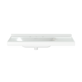 Sinks Rectangular 36 Inch Bathroom Sinks, Modern Rectangular Countertop Bathroom Sinks, Porcelain Ceramic Bathroom Sinks.White, 36''W X 20''D Sink Only. White Ceramic