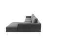 Left Facing Sofa, Right Facing Chaise Sectional Set Antique Grey Sleek Modern 2Pc Sectional W Pillows Antique Gray Faux Leather Primary Living Space Cushion Back Classic,Contemporary,Modern L Shaped Pine Metal 5 Seat