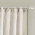 Clipped Jacquard Light Filtering Rod Pocket Back Tab Single Curtain Panel Only 1 Pc Panel Natural Polyester