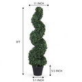 Artificial Spiral Tree Artificial Bonsai Topiary Tree Faked Potted Plants Wholesale Garden Decorative 2Pcs Set Green Plastic