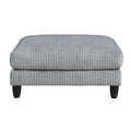 6Pc Modular Sectional Set Gray Corduroy Upholstery 2X Armless Chairs 3X Corner Seats 1X Ottoman Pillows Living Room Furniture Gray Corduroy Wood Primary Living Space Contemporary,Modern Modular