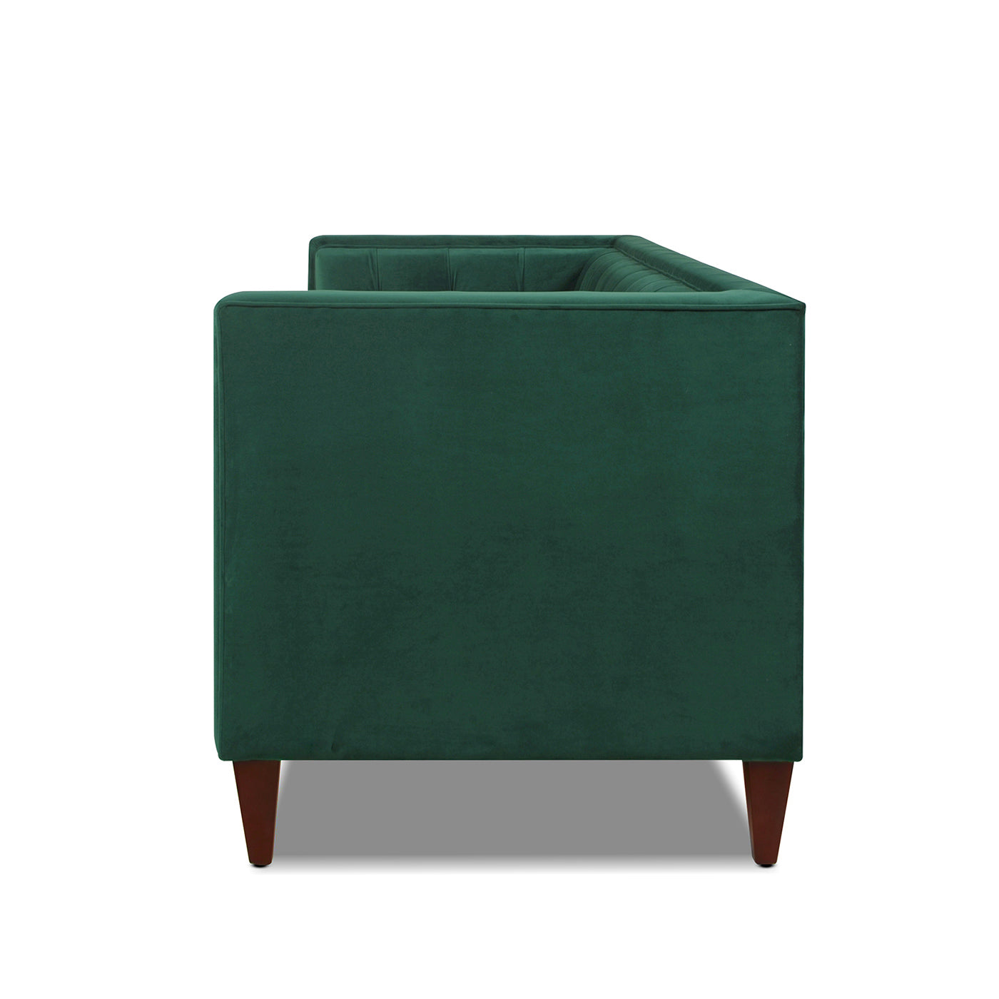 Jack 84" Modern Tuxedo Tufted Sofa, Evergreen Velvet Green Foam Velvet 3 Seat