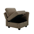 Convertible Sectional Sofa With Chaise, L Shaped Sofa Couch Modular Sectional Sofa With Storage Seats, Adjustable Arms And Backs Brown Brown Polyester 3 Seat
