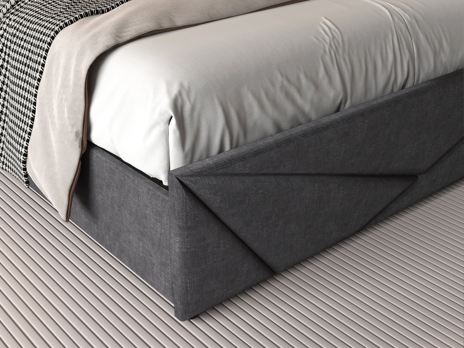 Full Bed Frame, Storage Headboard With Charging Station, Solid And Stable, Noise Free, No Box Spring Needed, Easy Assembly Box Spring Not Required Full Black Gray Metal Bedroom Bed Frame Mdf Metal