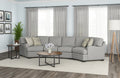 Berza Gray Cuddler Sectional Gray Foam Engineered Wood 4 Seat