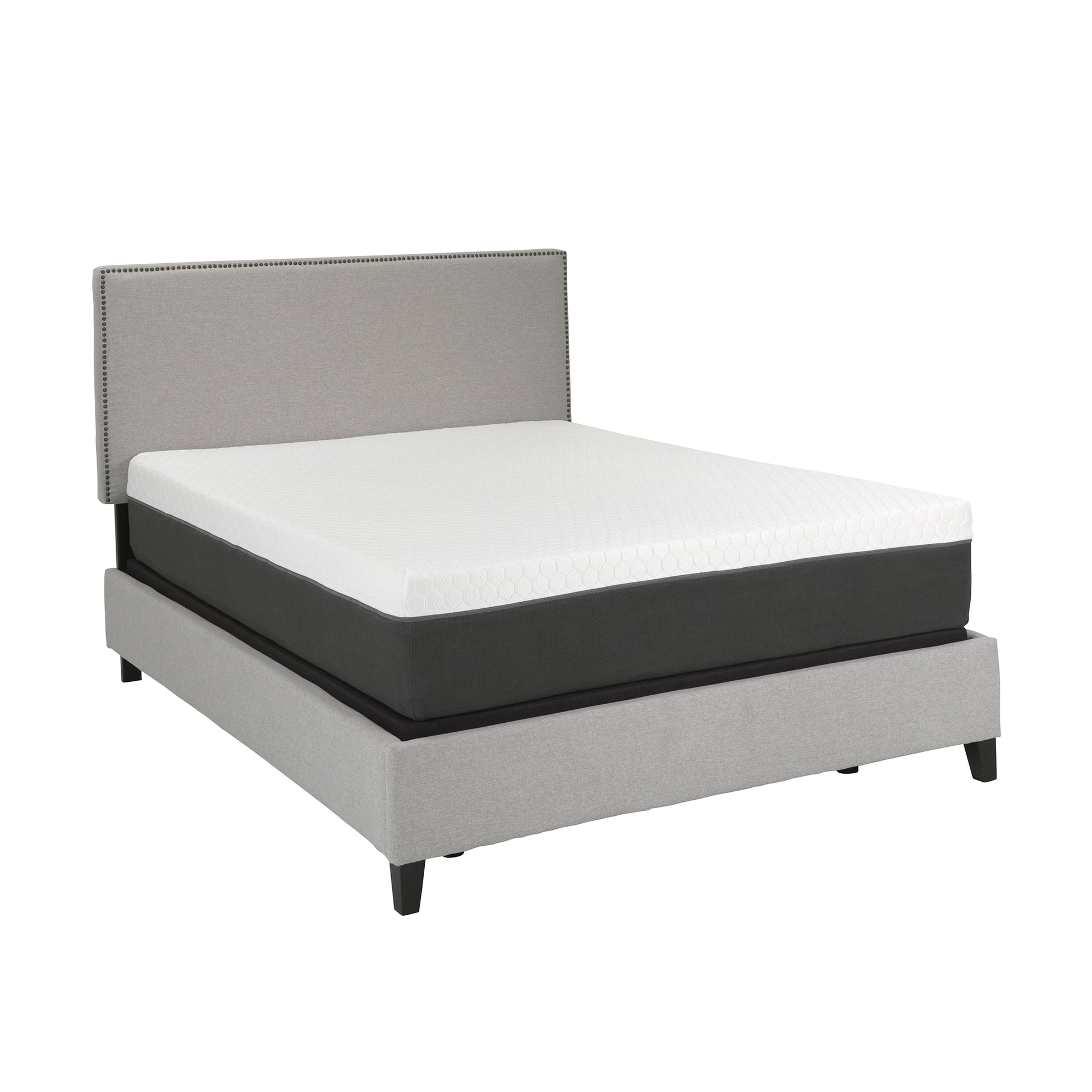 12" Zoned Comfort Regions With Cooling Cover, Gel Swirl Memory Foam And Air Grid Queen White Foam Queen
