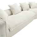 Modular Sectional Sofa, U Shaped Couch With Sofa For Five & Pillows, Modern Minimalist Chenille Fabric Large Comfy Cloud Sofas, Living Room Furniture Sets Beige Chenille 5 Seat