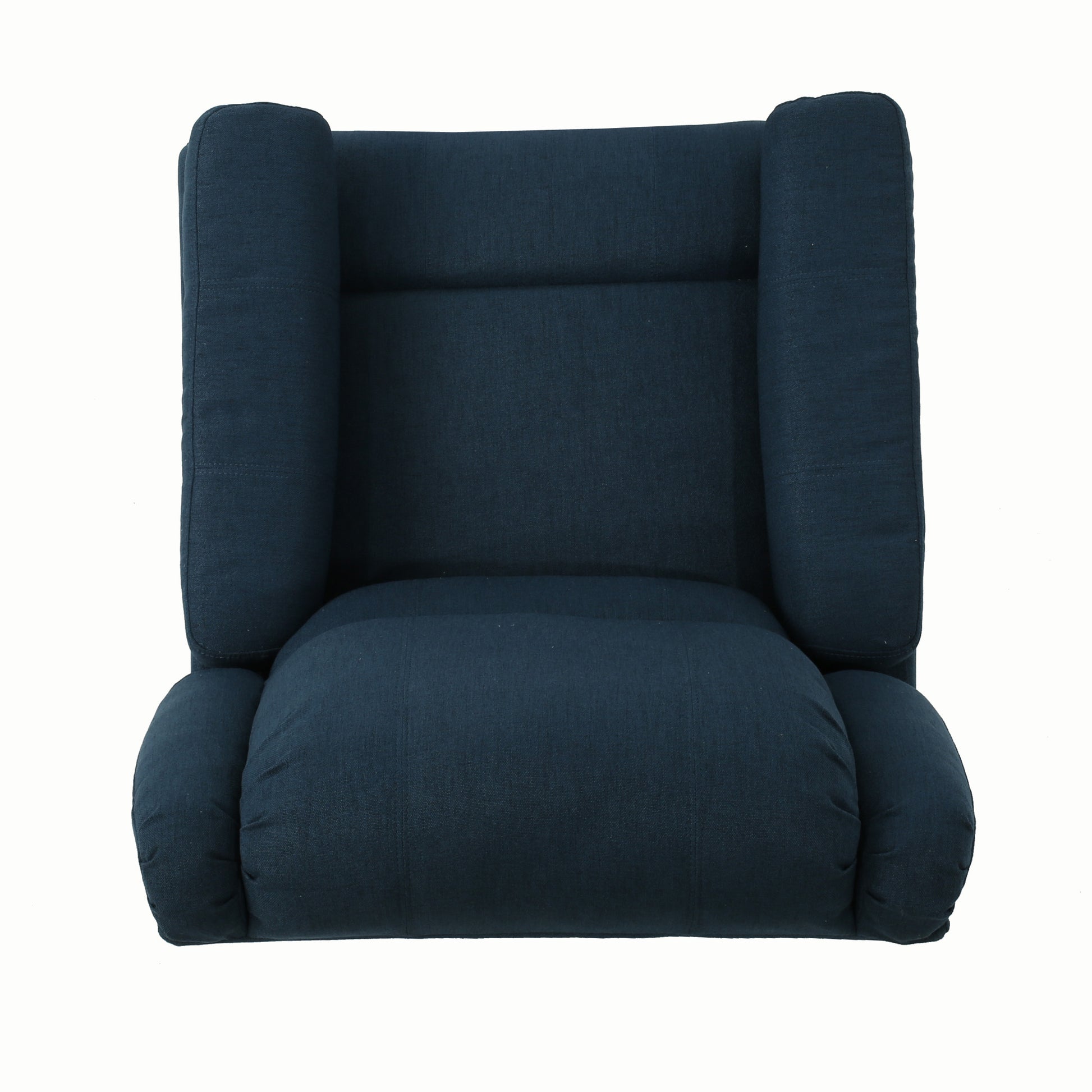 Glider Recliner With Swivel Navy Blue Fabric