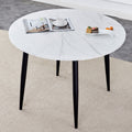 With A Clever Retractable Mechanism, The Mdf Table Top And Black Metal Legs And Has A Smooth And Delicate Surface. The Unique Look Creates The Sleekof A Modern Home. White Mdf Metal