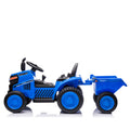 12V Kids Ride On Electric Tractor Black Knight,Kids Ride On Toy.2Wd,Non Skid Tires, Steering Wheel, Foot Pedal,With Removable Storage Tug,Light,Bluetooth,Music,Mp3,Usb,Power Display For Kids Aged 3 . Blue 50 99 Lbs Polypropylene