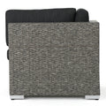 Puerta Corner Sofa & Coffee Table Black Gray Fabric