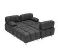 A 90.60 Inch Technology Cloth Black Sofa, Waterproof, Stain And Cat Scratch Resistant, Can Comfortably Sit In The Apartment Bedroom Without Taking Up Space. Black Polyester Blend 4 Seat