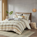 3 Piece Cotton Duvet Cover Set King Multicolor Cotton