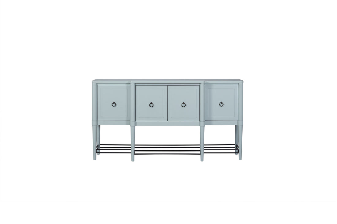 Breakfront Sideboard In A Ocean Finish Light Blue Solid Wood Mdf