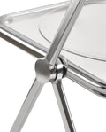 Folding Chair Transparent Chairs Ghost Stackable Crystal Folding Chair Pc Plastic Living Room Seat Chrome Frame And Foldable Acrylic Chair Fo O Clear Clear Pc