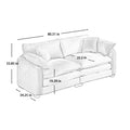 Modern Fabric Living Room Sofa Two Piece Set, Two 2 Seater Sofas With 8 Cushion Upholstery Large Deep Seat Recliner, Green Corduroy Fabric Green Corduroy 4 Seat