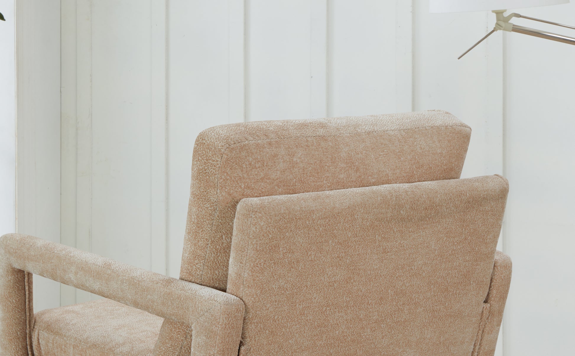 Mid Century Armchairaccent Chair With Chenille Armrest & Soft Cushion For Living Room, Bedroom, Home Office, Study, Beige Beige Foam Wood Fabric