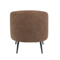 Luxury Living Room Furniture 1Pc Accent Chair Brown Boucle Upholstery, High Density Foam Seat Cushions Brown Primary Living Space Luxury,Modern Plywood
