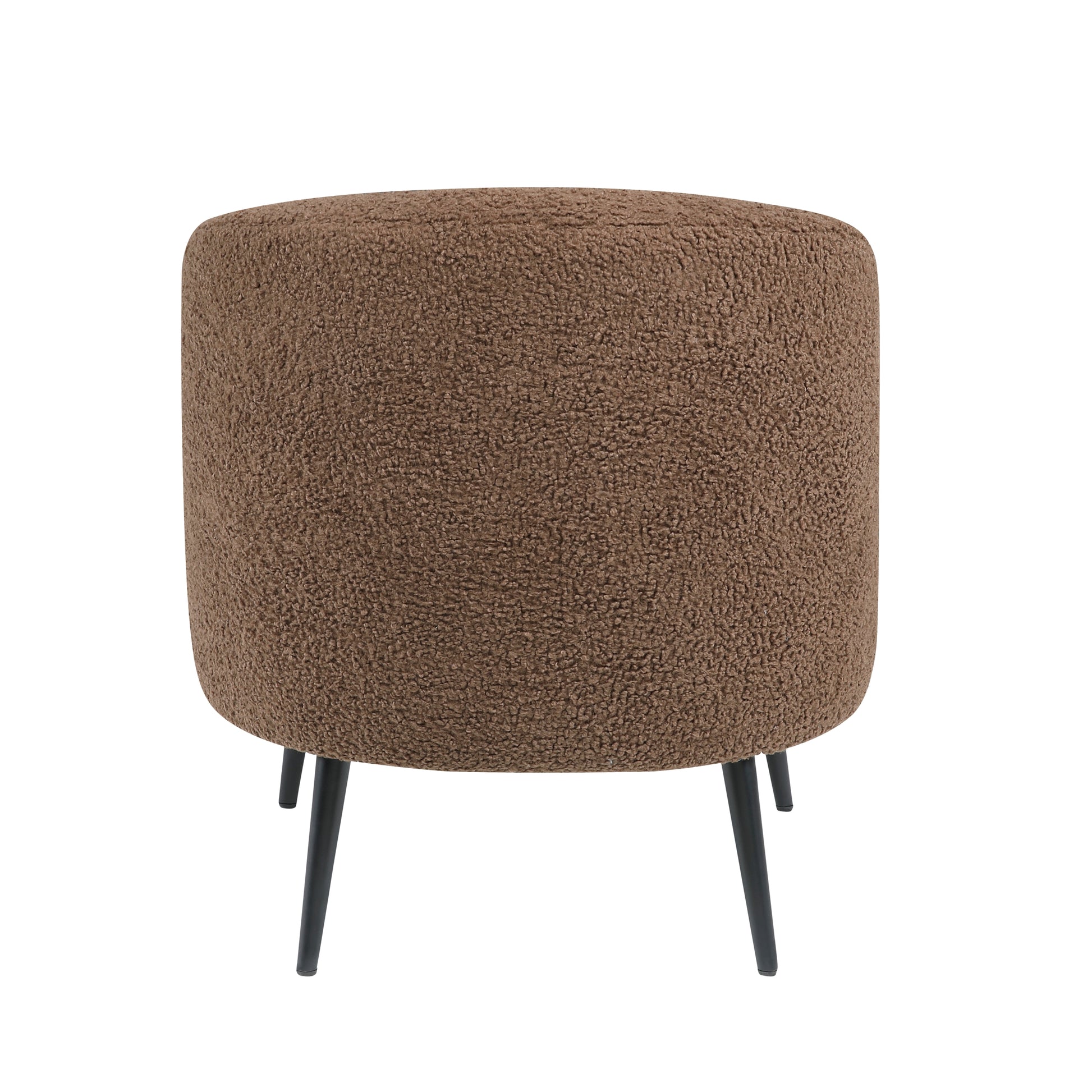 Luxury Living Room Furniture 1Pc Accent Chair Brown Boucle Upholstery, High Density Foam Seat Cushions Brown Primary Living Space Luxury,Modern Plywood