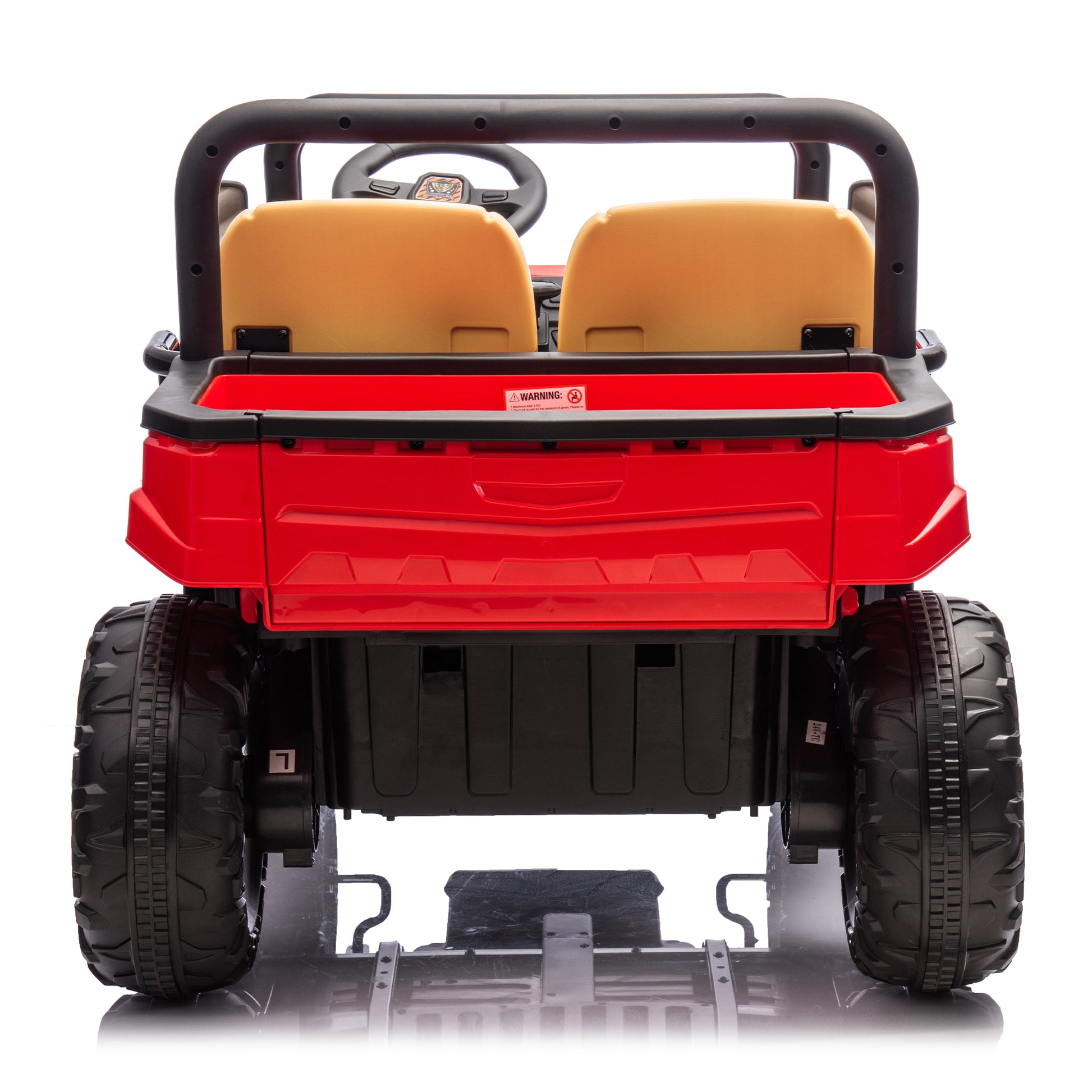 24V Xxxl Kids Ride On Utv W Parents Remote Control,Two Seater,Automatic Tipping Bucket,Rear Wheel Suspension,Slow Start,Portable Handle,Safety Belt,Led Light,Usb,Mp3,Bluetooth,Horn For Kids Aged 3 8. Red 50 99 Lbs Polypropylene