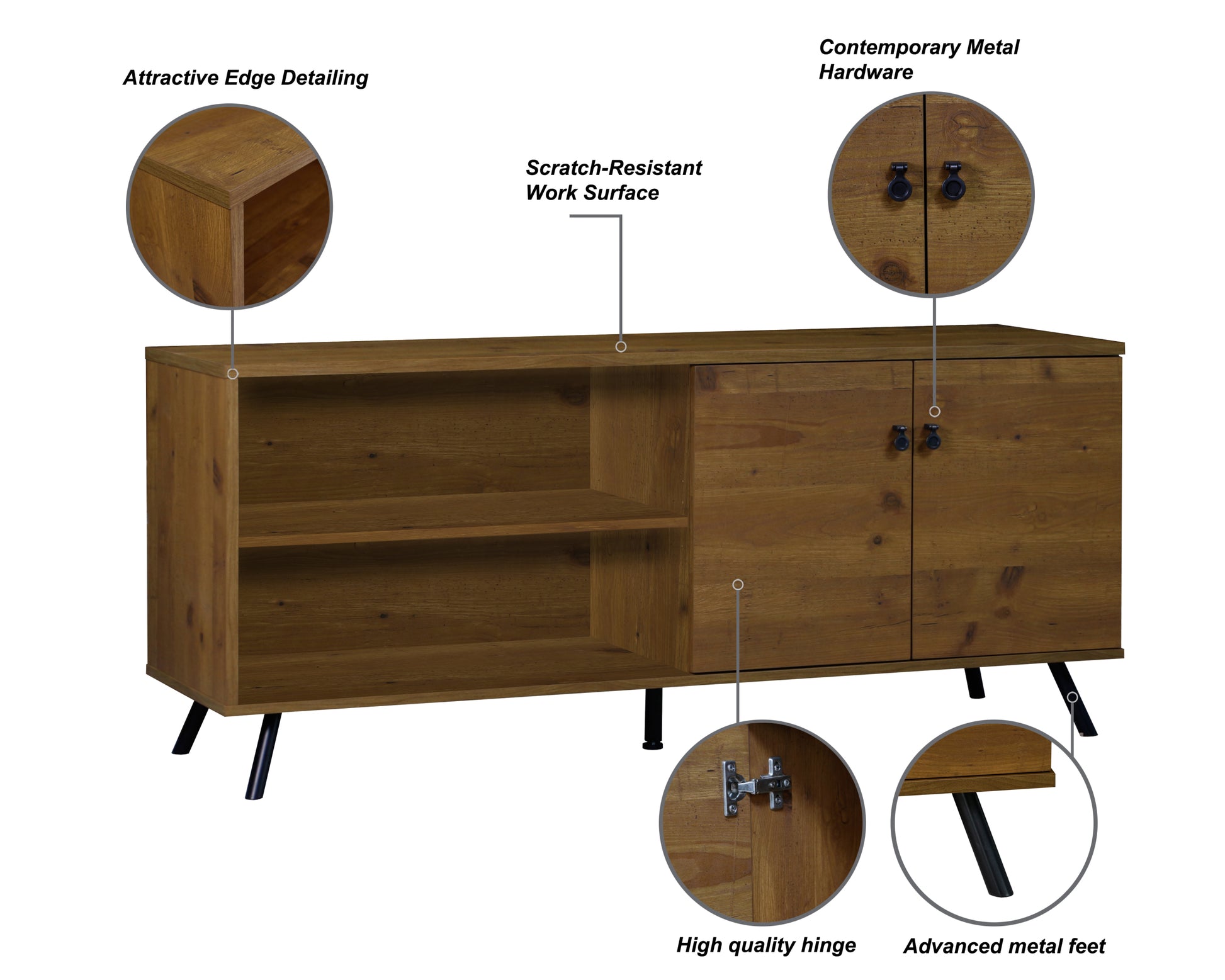 Tv Stand "Rustic Old Pine Tv Stand With Adjustable Storage Durable Media Console For Contemporary Living Fits Up To 75 Inch Tvs" Brown 70 79 Inches Solid Wood