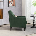 Coolmore Modern Accent Chair,Upholstered Armchair With Scooped Arms For Bedroom,Apartment,Studio,Office,Waiting Room Emerald Corduroy Emerald Primary Living Space Foam Corduroy