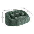 Coolmore Bean Bag Sofa Lazy Sofa Durable Comfort Lounger High Back Bean Bag Chair Couch For Adults And Kids, Indoor & Outdoor, Accent Floor Soft Lounge Chair Emerald Chenille Emerald Primary Living