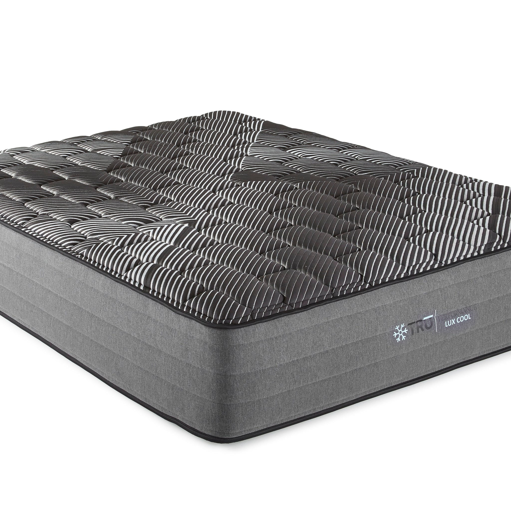 14" Pure Ice Lux Firm Quilted Full Mattress Black Foam Spring Full