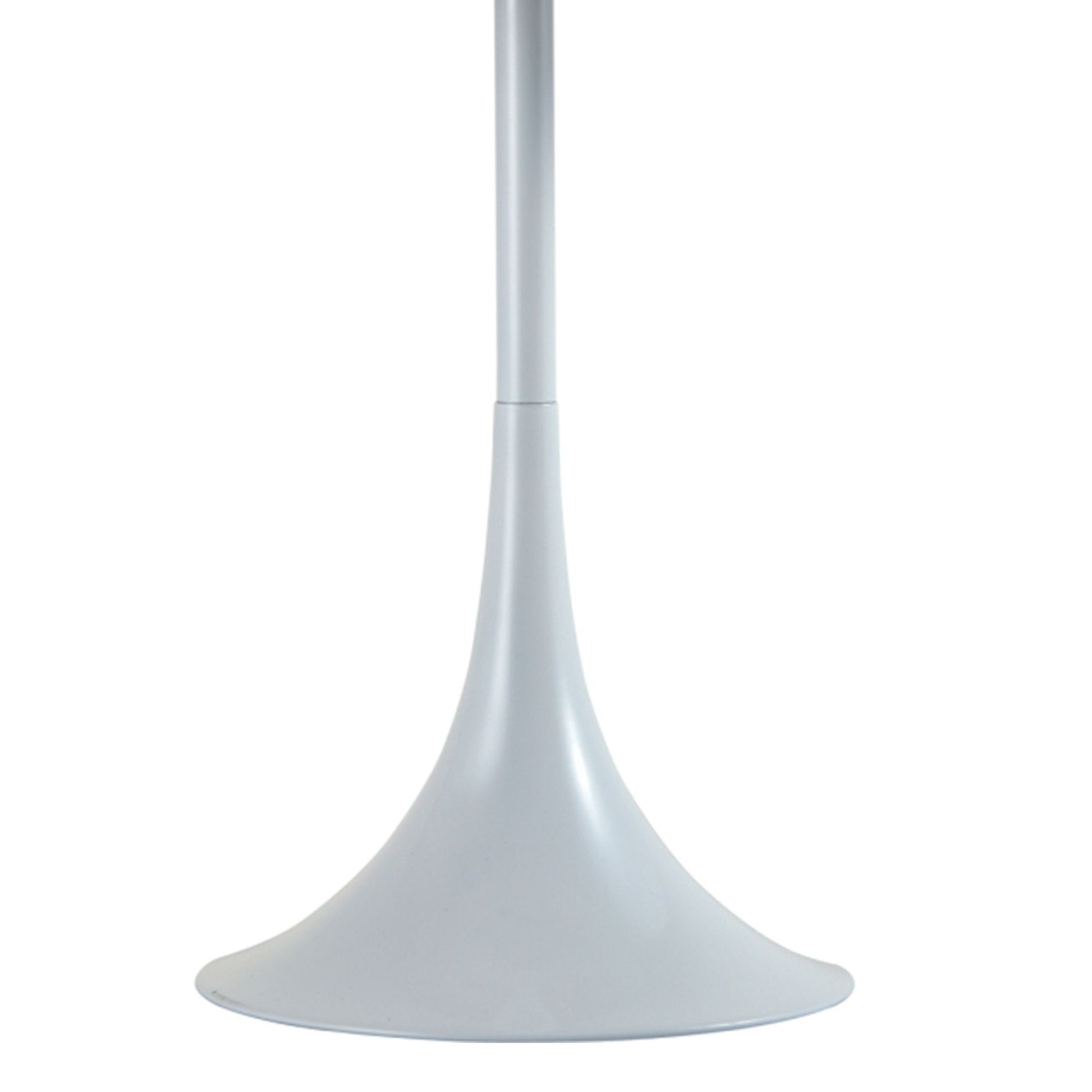 25" Tall Metal Table Lamp With White Finish, White Round Shade White Metal