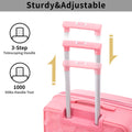 Pp Luggage Sets 3 Piece 20 24 28 , Expandable Carry On Luggage With Tsa Lock Airline Approved, Pp Materials Hard Shell And Lightweight Suitcase With Spinner Wheels Pink Pink Polypropylene