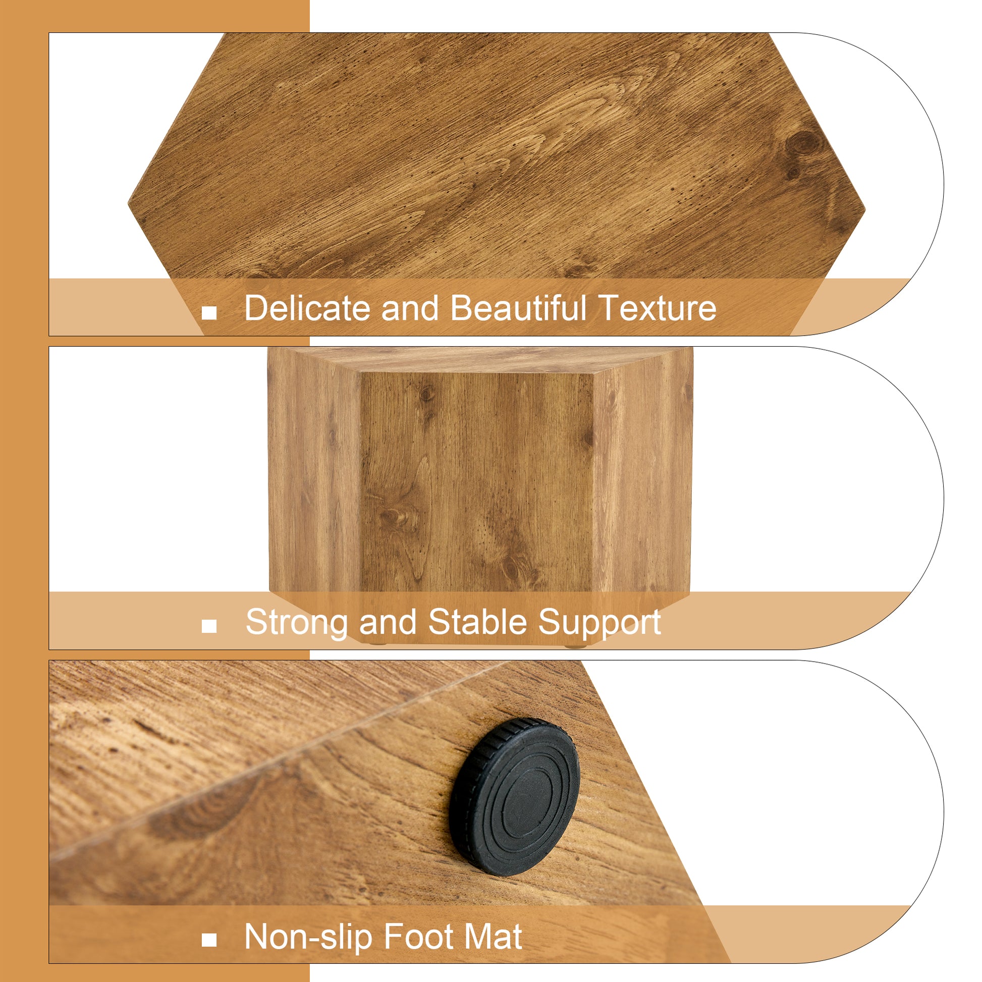 Modern Mdf Coffee Table, With Complex Texture Patterns, Style And Texture Coffee Table To Redefine Your Interior Decoration And Enhance Your Living Space, Stylish And Durable Design Wood Mdf