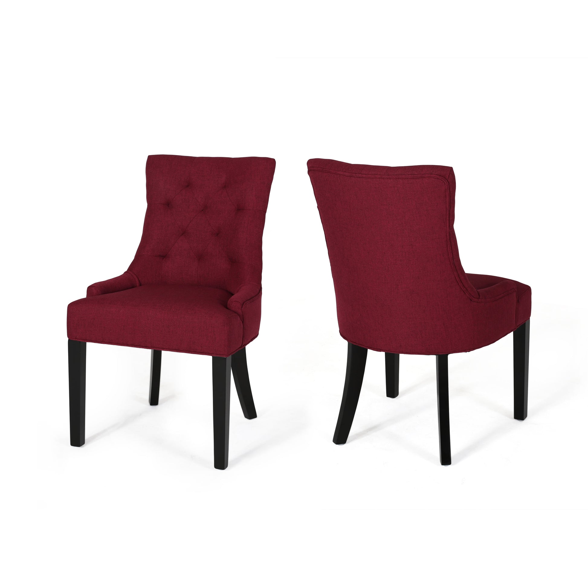 Cheney Dining Chair Kd Mp2 Set Of 2 Red Fabric