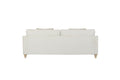 Sofa Single Reverable Cushion With 2 Pillows Off White Upholstered 3 Seat